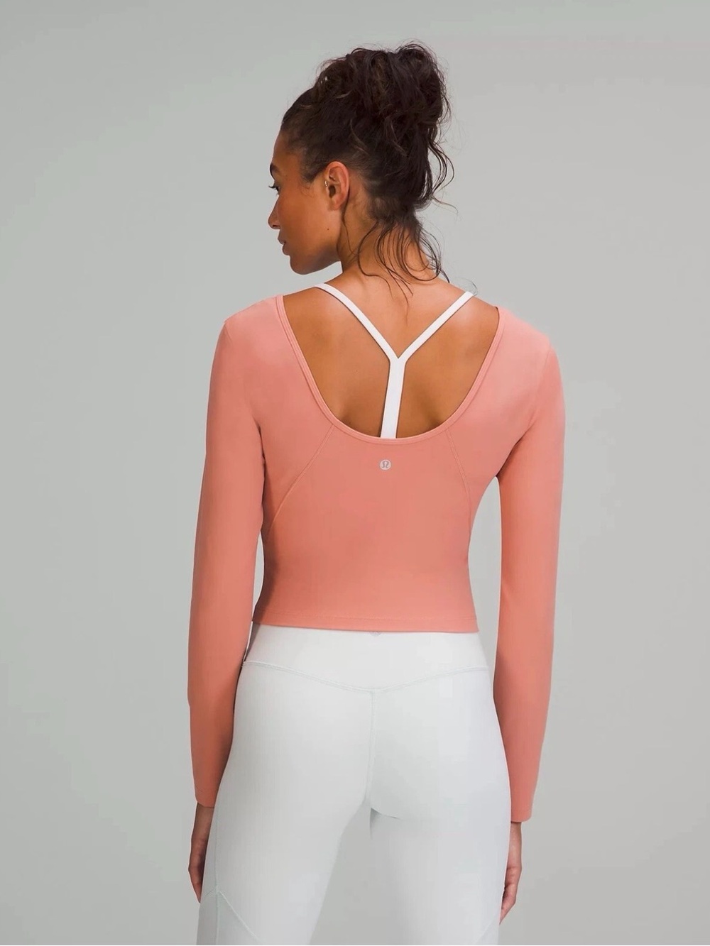 lululemon athletica Dusty Pink Long-Sleeve Scoop-Back Crop Top
